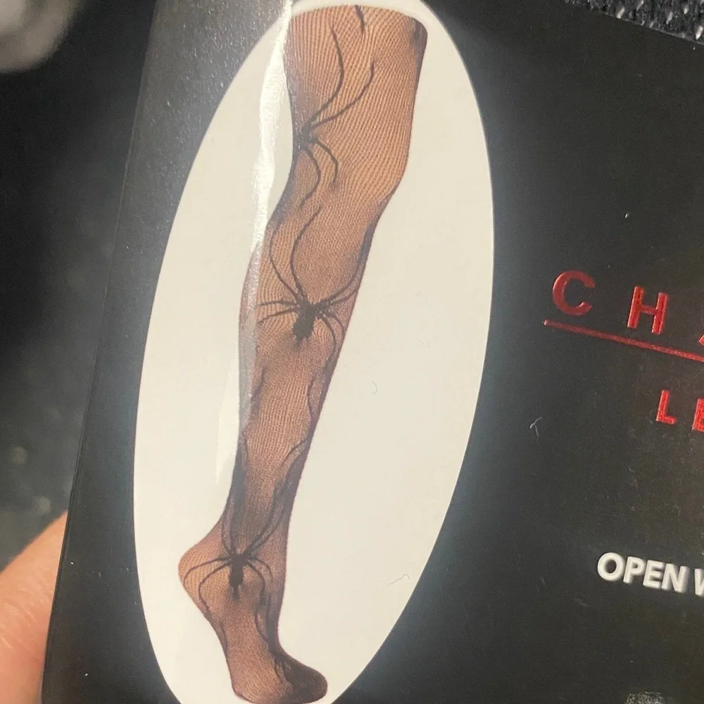 Chatties Black Spider Tights